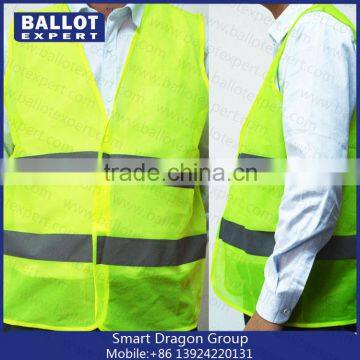 China Mesh Polyester Fluorescent Fabrics High Visibility Safety Vest photo-2