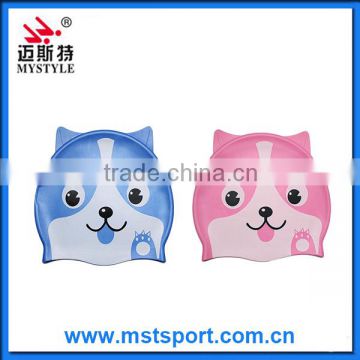 2016 cute cat kids swimmming caps