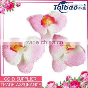 Wholesale artificial pink butterfly orchid head flower for wedding wrist corsage