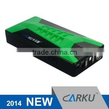 Carku New design 10000mah peak 400A 12V portable motorcycle jump starter with light