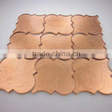 300x300 rosegoldleaf glass mosaic 12''x12'' waterjet glass tile                        
                                                Quality Choice