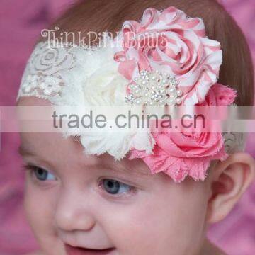 High Quality1" Width Stretch Lace Elastic Trim by Yards IN STOCK,lace Elastic Wholesale Baby Headbands Fold Over Elastic Foe photo-5