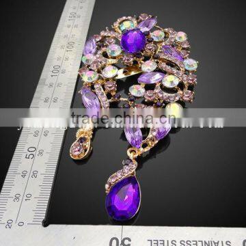 Wholesale High Quality Fashion Gold Color Rhinestones Butterfly Brooch for Made in China High Quality photo-2