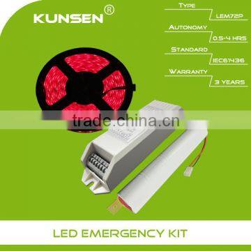 LED Strip Emergency conversion kit with 24V output and 12V battery pack