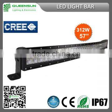 57inch 312W Curved LED light bar 104pcs*3W intensity Chip DRCLB312-C