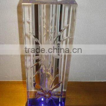 Laser engraved crystal vase & crystal flower vase for home decoration CV-1009