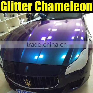 Chameleon pearlized diamond vinyl film for car wrapping with air free bubbles 1.52*20m per roll