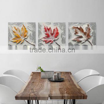 Natural scenery oil painting with clolorful elegant leaves decor resin abstract oil painting