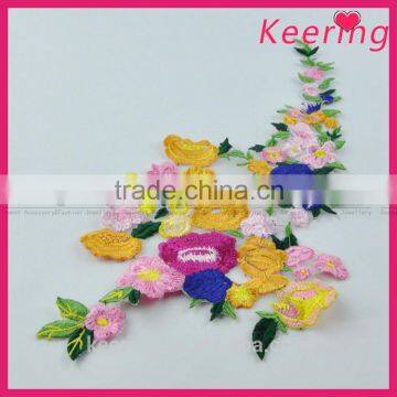 handmade custom flower embroidery pattern for clothes decorative