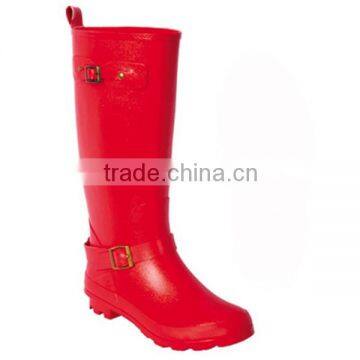 custom elegant women rubber gum sole boots