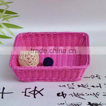 Handmade craft PP rattan fruit vegetable plastic basket