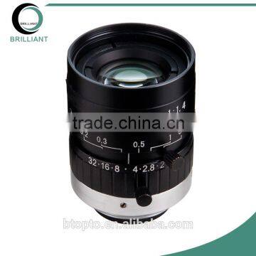 2MP 1/2 inch Format C-mount Manual Iris 8mm Fixed Focus Industrial Lens