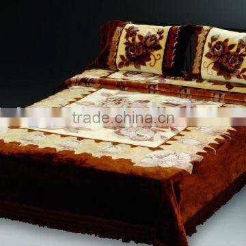 Printed and Super Soft Blanket Set 100% Polyester