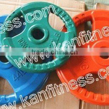 Tri-grip Weight Plate Color Black/three Grip Weight Plate /bumper Plate photo-3