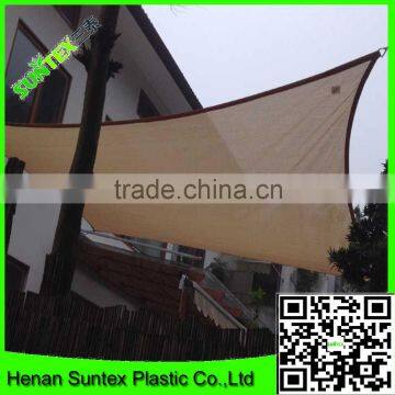 2016 High quality HDPE Sun Shade Sail Uv Top Outdoor Canopy Patio Lawn Triangle Beige Tan Desert Sand (Custom Size Available)