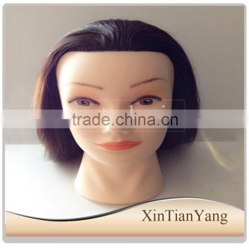 2015 Wholesale price nature hair training mannequin head for hairdresser