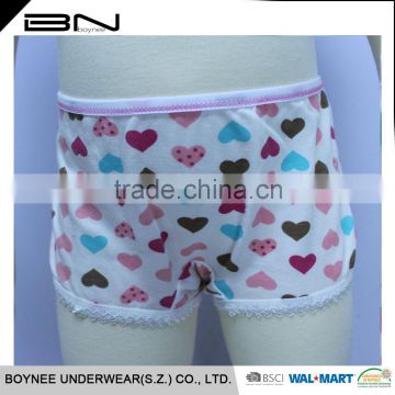 Factory Design Available 3-12 Year-old Softexible OEM Kintted Kid Girl Model Underwear