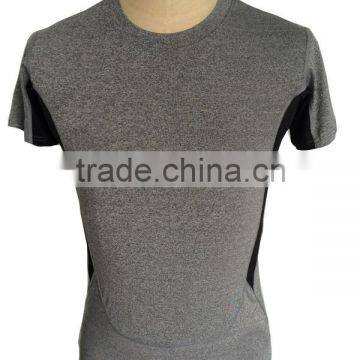 High quality dry fit polyester lycra gym shirt wholesale compression shirts