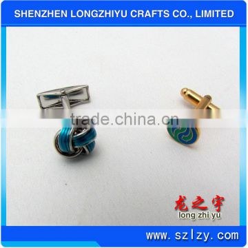 China Supplier Fabric Knot Cufflinks crystal cufflinks