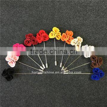 multi-colored felt lapel pins,Handmade fabric lapel flower pins for suits