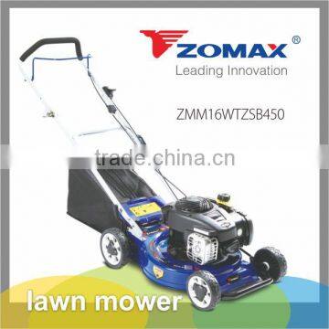 China 16inch wheel adjustable grass cutting B&S B450E American gasoline engine wholesale manual cheap mini lawn mower for sale