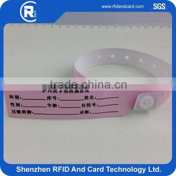 MIFARE Classic 1KOne-time pvc hosipital RFID wristbands