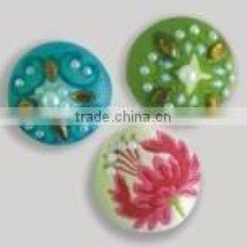 Fabric brads w/jewel