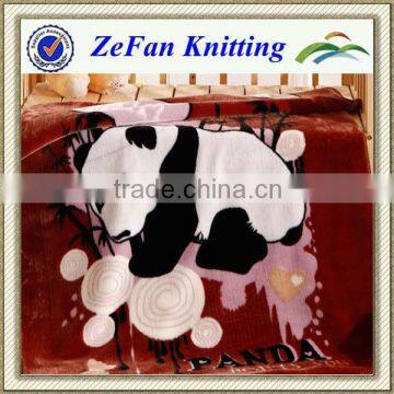 2014 Super soft 100% polyester panda blanket wholesale