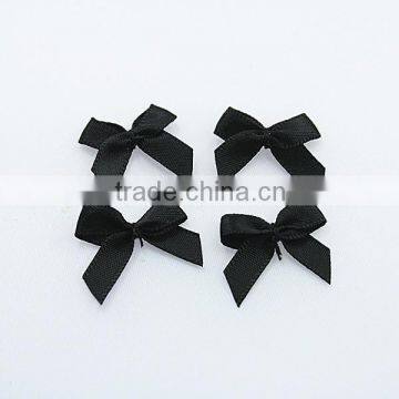 black small satin bows