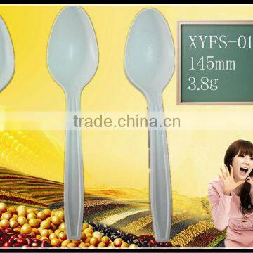 Biodegradable disposable corn starch spoon