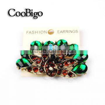 Fashion Jewelry Charming Peacock Design Brooch Pin Resin Crystal Rhinestone Girls Party Gift Promotion Wedding Accessories