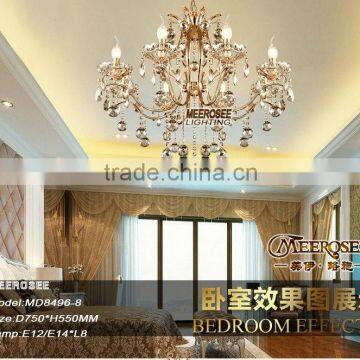 Villa Decoration Led Metal Crystal Chandelier Lamp MD8496 L8