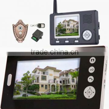 7 Inch Wireless Color Video Door Phone for 4 indoor monitors KO-VD100