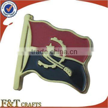 brass material custom enamel flag pin