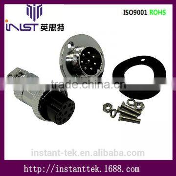 INST GX19 7pin metal srcew waterproof airplug connector