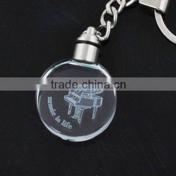 Crystal LED Keychain,3D Crystal Keychain