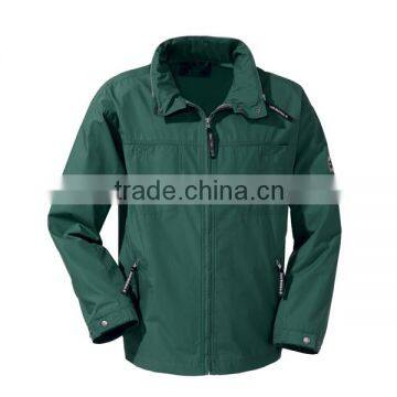 Windproof long sleeve dark green lightweight casual jackets for men