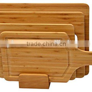 5 piece Eco friendly Bamboo cutting board set Strong Durable pizza cutting board