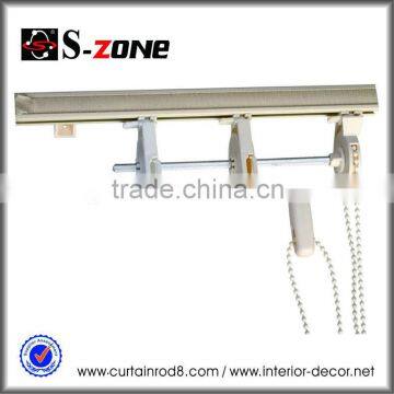 Metal power coated curtain pulley grider