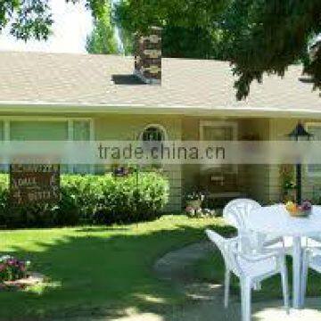 White plastic outdoor table and chair set