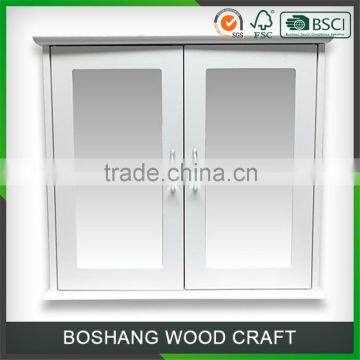 Modern Furniture European White MDF Solid Wood Bathroom Cabinet