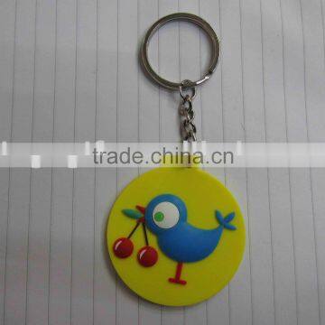 chick soft rubber keychain