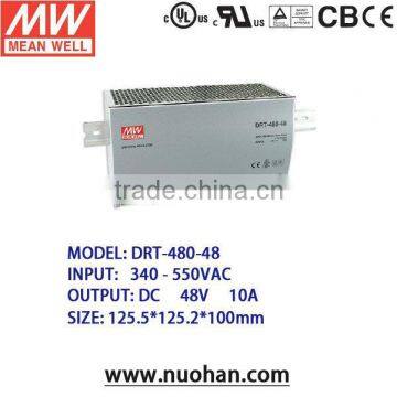 Mean Well 480W 48V 10A Single Output Industrial DIN RAIL Power Supply/480W 48V Industrial DIN RAIL Power Supply