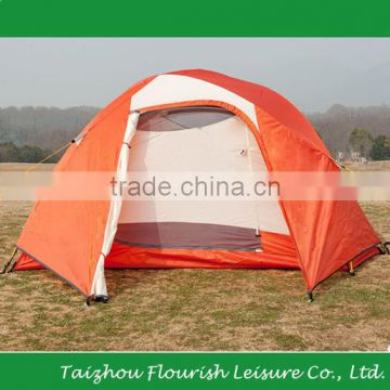 Orange Waterproof High Quality 3 Person Camping Tent