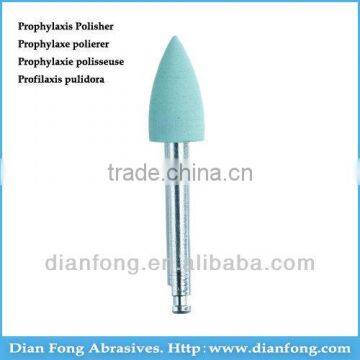 Ar103F Light Green RA Shank Low Speed Bullet Silicone Rubber Prophylaxis Abrasives For Polishing Ceramic Dental Cabinets