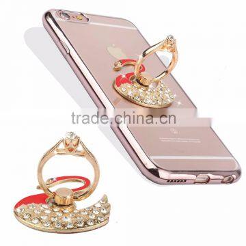 Samco Lovely Diamond Swan Mobile Phone Anti Drop Ring, Universal Ring 360 Degree Rotating Stent Holder Kickstand photo-6