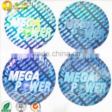 PET material holographic self adhesive sticker paper