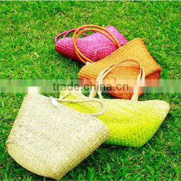 New design 2016 Seagrass bag, Fork art women handbag, handmade bag in Vietnam