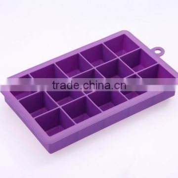 food grade 15 holes square shape silicone ice cube mould