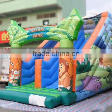 inflatable jungle slide jumping slide with safari